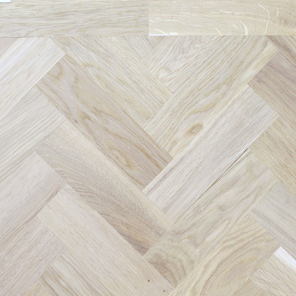 LIVIGNA HERRINGBONE SOLID WOOD FLOORING OAK RUSTIC UNFINISHED 70x230MM