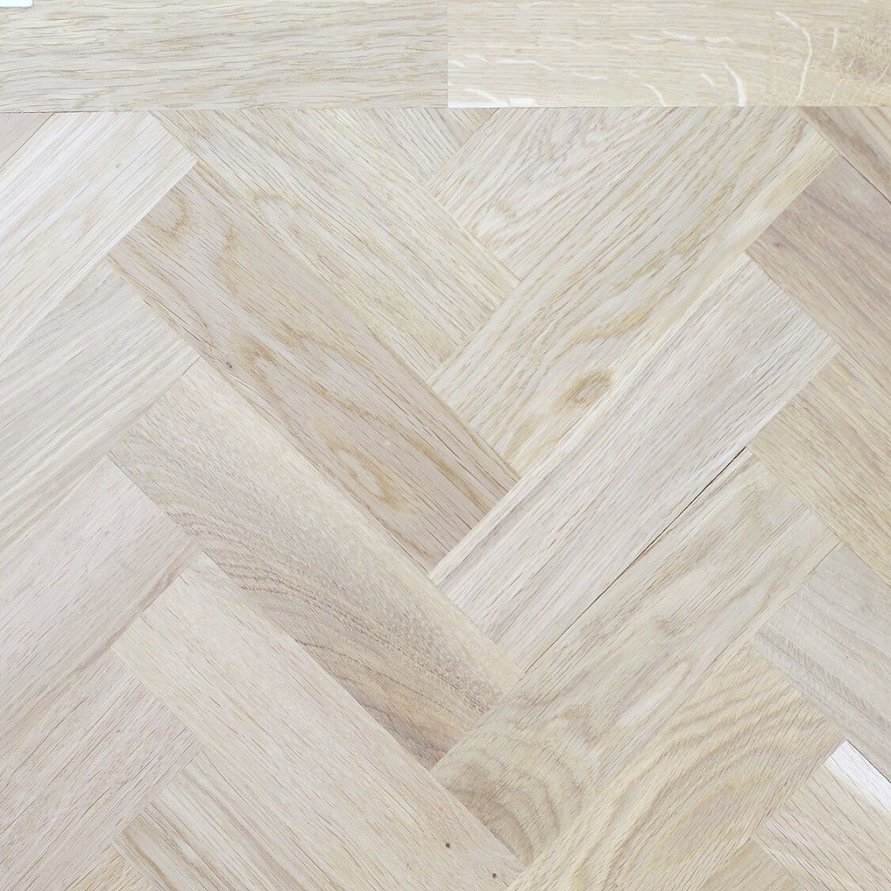 Livigna Herringbone SOLID OAK Prime Flooring Unfinished 70 x350mm 