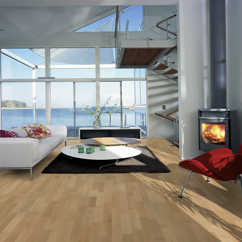 KAHRS Nordic Naturals Beech Hellerup Satin Lacquered Swedish Engineered Flooring 200mm- CALL FOR PRICE  