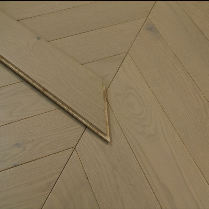 YNDE-PARQUET  CHEVRON ENGINEERED WOOD FLOORING GREY MATT LACQURED OAK 90x750mm