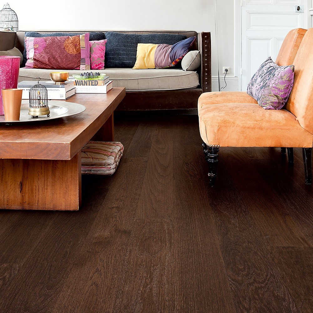 QUICK STEP ENGINEERED WOOD CASTELLO COLLECTION COFFEE BROWN OAK MATT LACQUERED FLOORING 145x1820mm