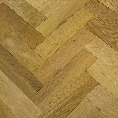 NATURAL SOLUTIONS HERRINGBONE  ENGINEERED WOOD FLOORING OAK RUSTIC BRUSHED UV OILED 100x400mm