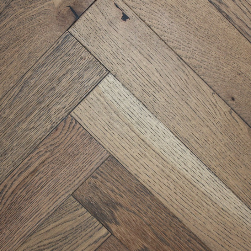 Denoel Engineered Oak Oiled Frozen Umber Parquet Flooring 90 x 360mm