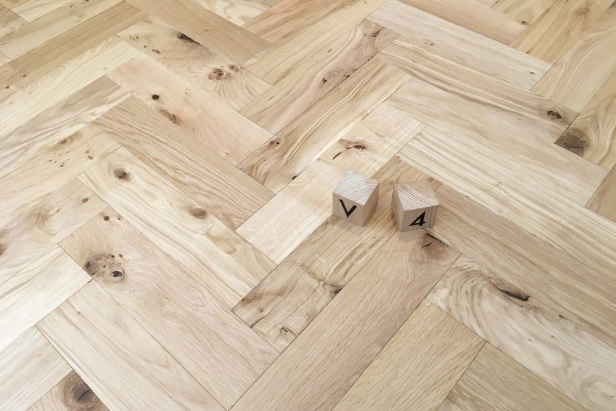 Denoel Engineered Oak Oiled Natural Hardwax Parquet Flooring 90 x 360mm