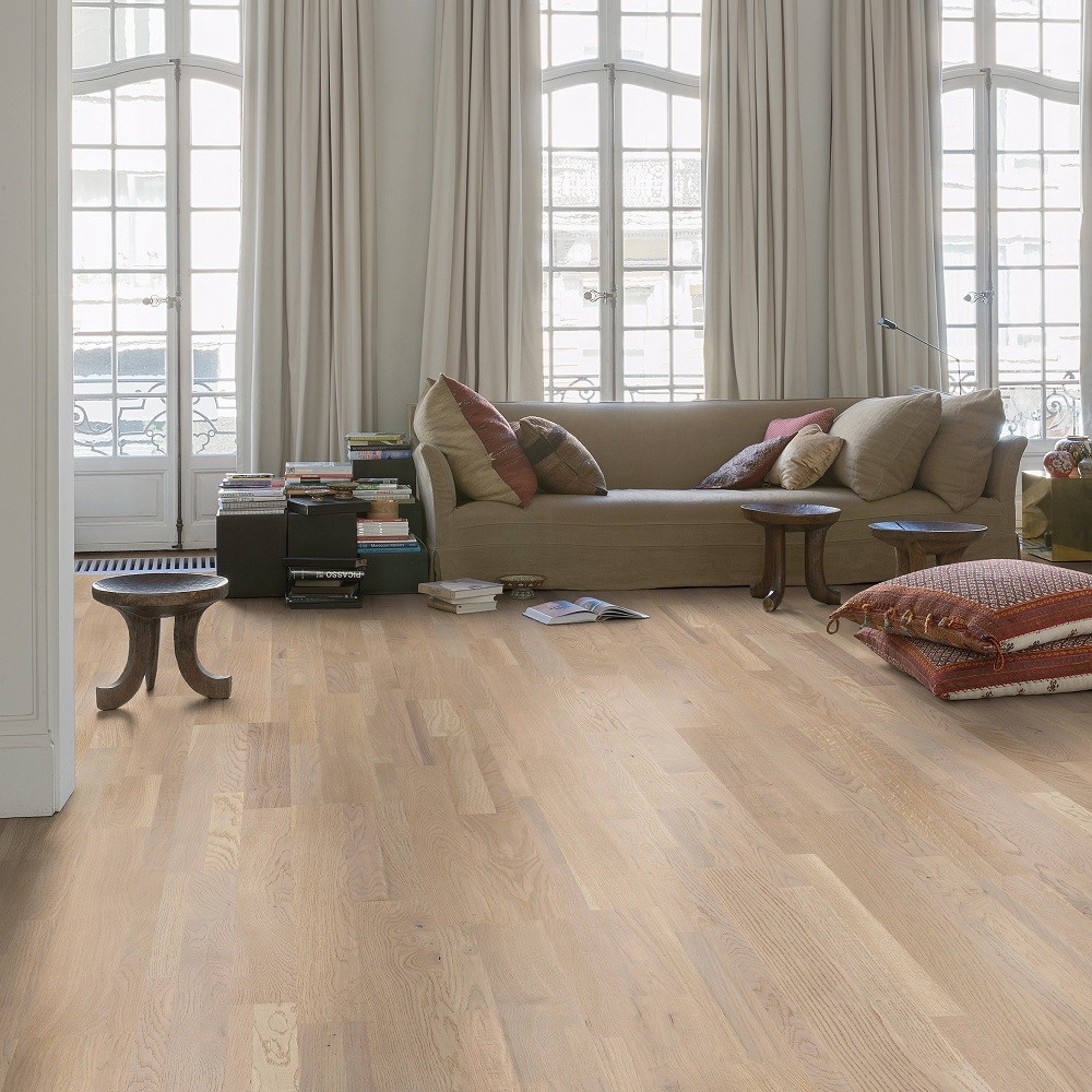 QUICK STEP ENGINEERED WOOD VARIANO COLLECTION  OAK SEASHELL WHITE LACQUERED FLOORING  190x2200mm