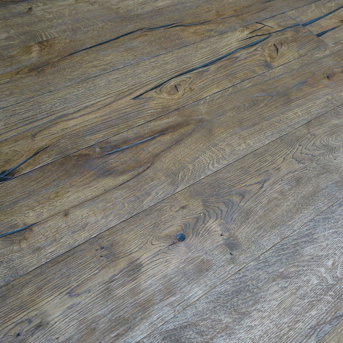 YNDE-ANTIQUE ENGINEERED WOOD FLOORING DISTRESSED BRUSHED LIGHT BROWN ANTIQUE OAK 220x2200mm