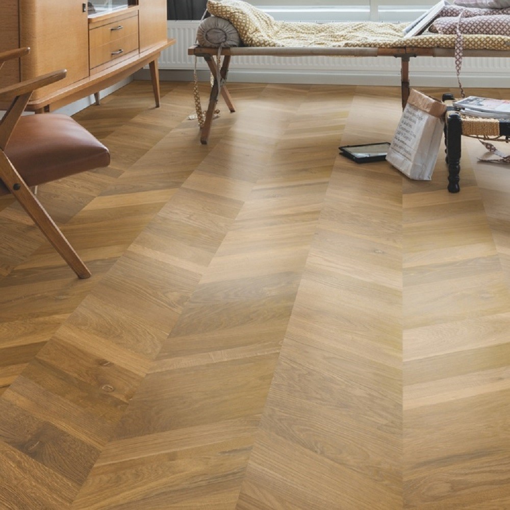 QUICK STEP ENGINEERED WOOD INTENSO CHEVRON COLLECTION OAK TRADITIONAL OILED  FLOORING 310x1050mm