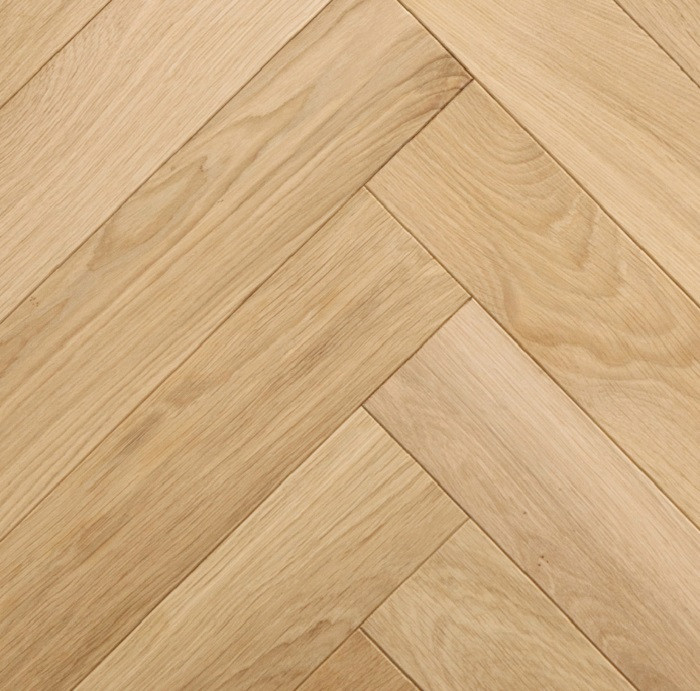 LIVIGNA HERRINGBONE ENGINEERED WOOD FLOORING UNFINISHED SMOKED PRIME OAK 100X500MM