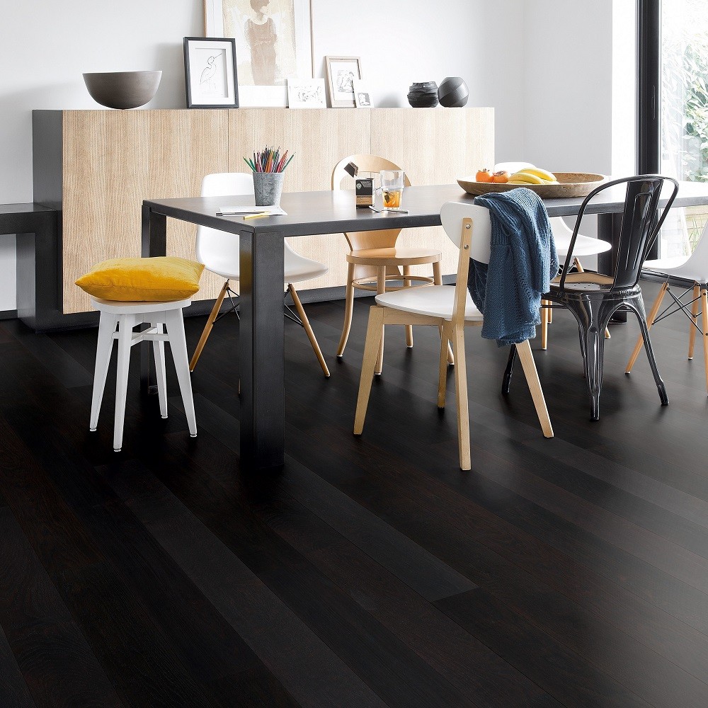 QUICK STEP ENGINEERED WOOD CASTELLO COLLECTION  WENGÉ OAK SILK LACQUERED FLOORING 145x1820mm