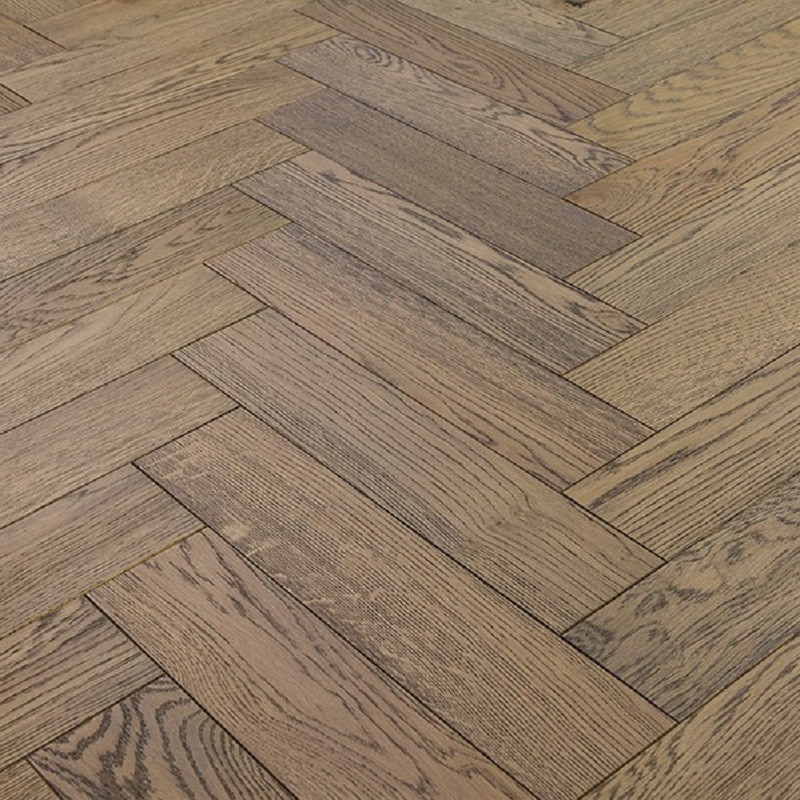 Denoel Engineered Oak Oiled Frozen Umber Parquet Flooring 90 x 360mm