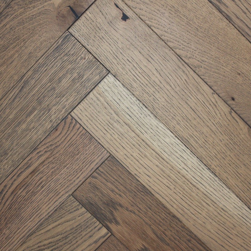 CAPRIO PLYMOUTH Oak Rustic Brushed & Oiled Parquet , Frozen Umber
