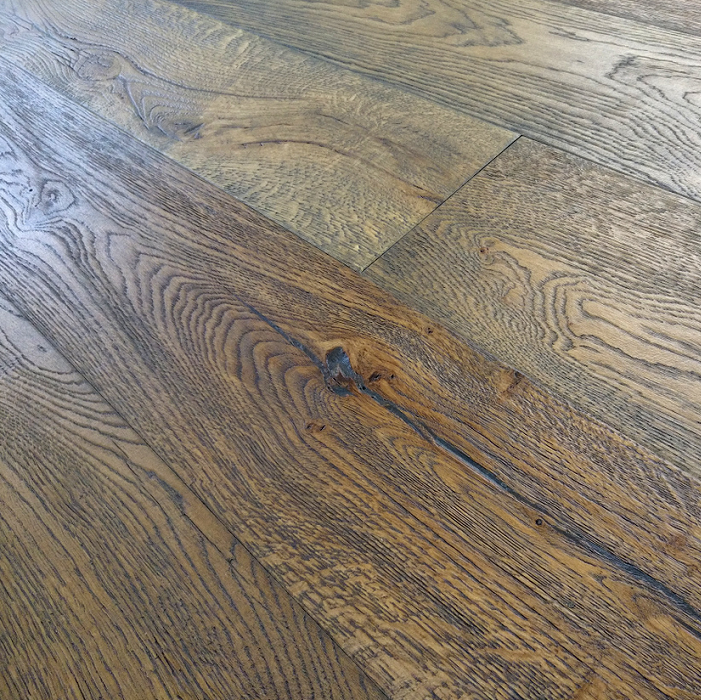 Y2 ENGINEERED DISTRESSED BRUSHED OAK DARK BROWN  ANTIQUE 220x2200mm