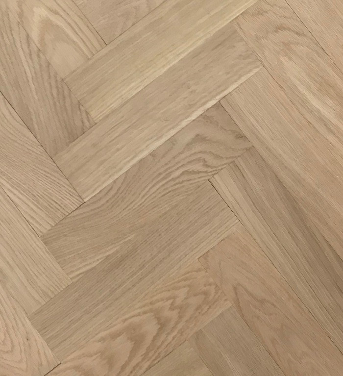 LIVIGNA HERRINGBONE ENGINEERED WOOD FLOORING UNFINISHED PRIME OAK 70X350MM