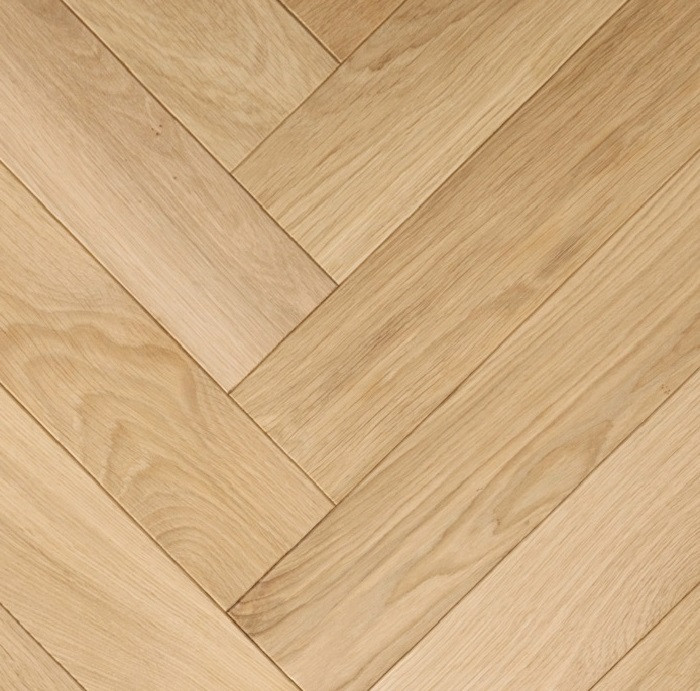 LIVIGNA HERRINGBONE ENGINEERED WOOD FLOORING UNFINISHED PRIME OAK 100X500MM