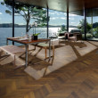 KAHRS CHEVRON SWEDISH ENGINEERED WOOD FLOORING OAK Dark Brown Oiled 305mm