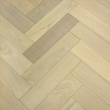 NATURAL SOLUTIONS HERRINGBONE  ENGINEERED WOOD FLOORING OAK SCANDIC WHITE BRUSHED&UV OILED 100x400mm