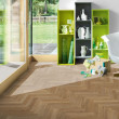 PARADOR HERRINGBONE  ENGINEERED WOOD FLOORING TRENDTIME OAK CREAM MATT LACQUER 95X570MM